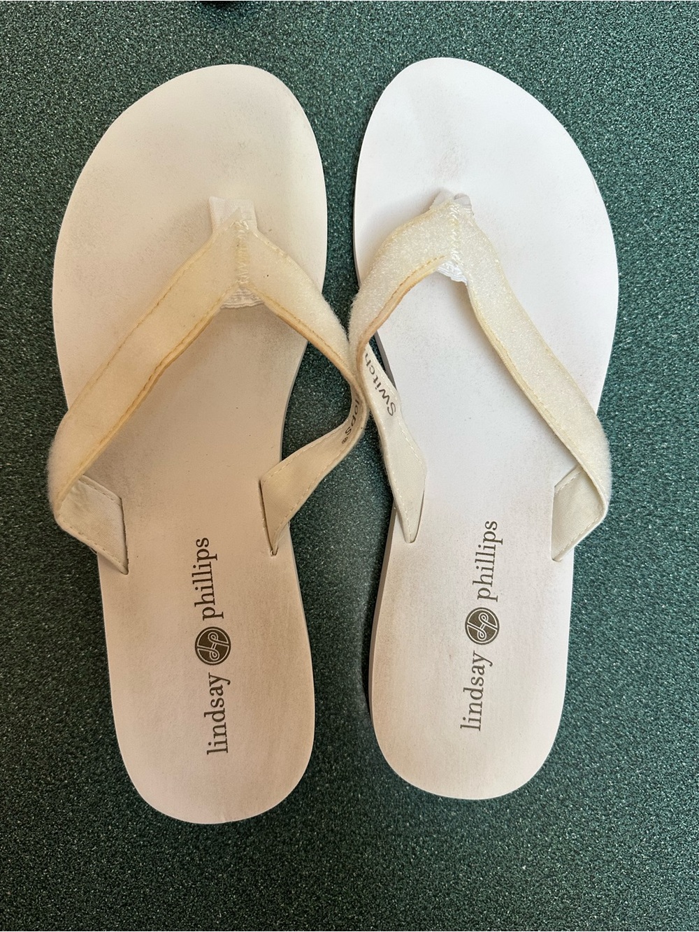 Lindsay Phillips SwitchFlops White Sandals Sz L 9-11 + 3 Interchangeable Straps - Picture 7 of 8